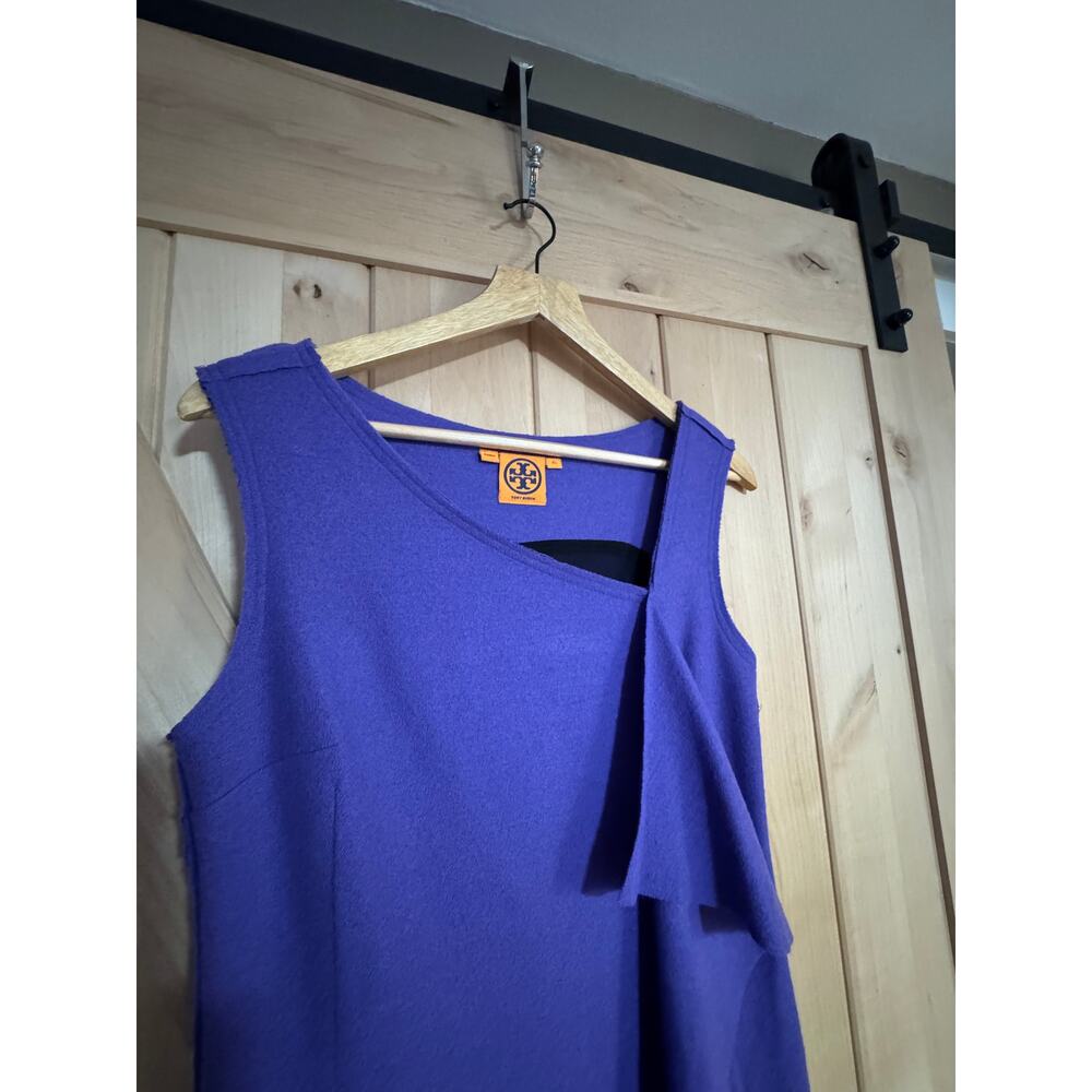 Tory Burch | Purple 100% Wool Lined Sleeveless Sheath Dress | Size XS - Picture 10 of 12